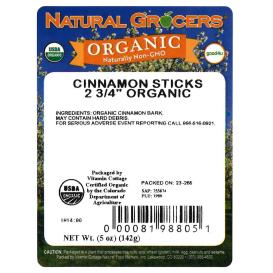 Cinnamon Stick Whole 2 3/4 Org 5 Oz