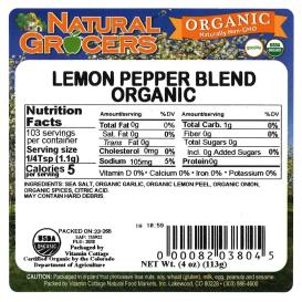 Lemon Pepper Blend Org 4 Oz