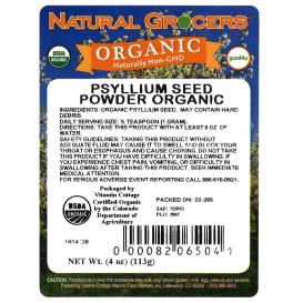 Psyllium Seed Pwd -- Org 4 Oz