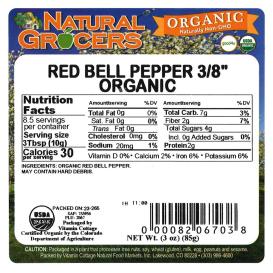 Red Bell Peppers 3/8" Org 3 Oz