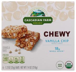 Organic Vanilla Chip Chewy Granola Bars 7.4 Oz