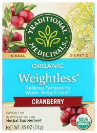 Organic Cranberry Weightless Herbal Tea 16 Ct
