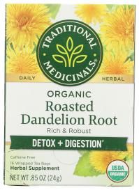 Organic Roasted Dandelion Root Herbal Tea 16 Ct
