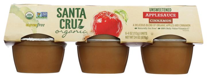 Organic Cinnamon Applesauce Snack Cups 4 Oz