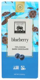 Fair Trade Blueberry 72% Cocoa Dark Chocolate Bar 3 Oz