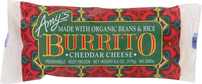 Cheddar Cheese Bean & Rice Burrito 6 Oz