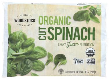 Organic Frozen Cut Spinach 10 Oz