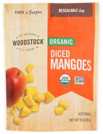 Organic Frozen Diced Mangoes 10 Oz