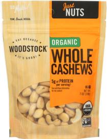 Organic Whole Cashews 8 Oz