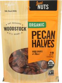 Organic Pecan Halves 4.5 Oz