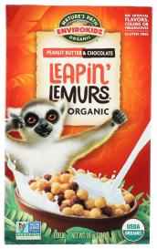 Organic Gluten-free Envirokidz Peanut Butter & Chocolate Leapin' Lemurs Cereal 10 Oz