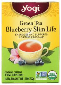 Organic Blueberry Slim Life Green Tea 16 Ct
