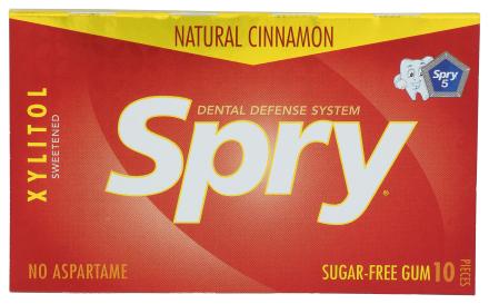 Spry Chewing Gum Cinnamon 10 Ct