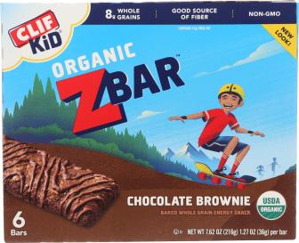 Organic Chocolate Brownie Zbar Baked Whole Grain Energy Snack Bars 1.27 Oz