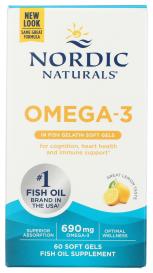 Omega 3 W/fish Gels-lemon 60 Sg
