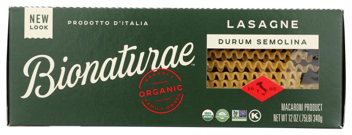 White Pasta Lasagna Org 12 Oz