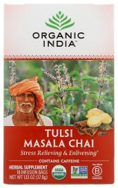 Organic Chai Masala Tulsi Black Tea 18 Ct