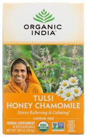 Organic Honey Chamomile Tulsi Herbal Tea 18 Ct