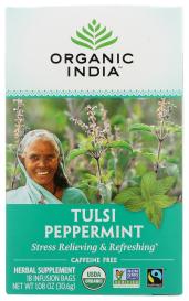 Organic Peppermint Tulsi Herbal Tea 18 Ct