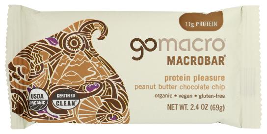 Organic Gluten-free Vegan Peanut Butter Chocolate Chip Protein Macrobar 2.4 Oz