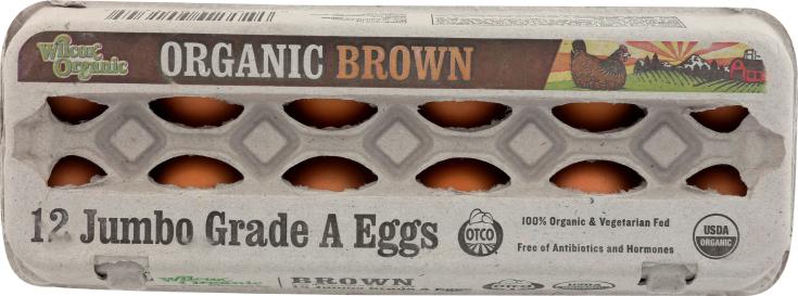 Organic Free-range Grade A Jumbo Brown Eggs (bronze) 12 Ct