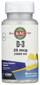 Vitamin D-3 1000iu Activmelt 100 Tab