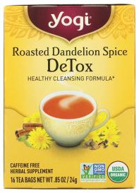 Organic Roasted Dandelion Spice Detox Herbal Tea 16 Ct