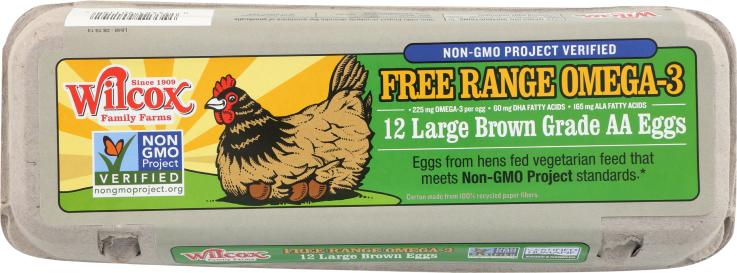 Non-gmo Free-range Omega-3 Grade Aa Large Brown Eggs (bronze) 12 Ct