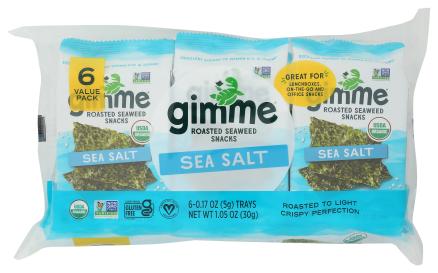 Organic Gluten-free Sea Salt Roasted Seaweed Snacks 0.175 Oz