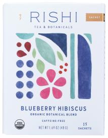 Organic Blueberry Hibiscus Herbal Tea 15 Ct