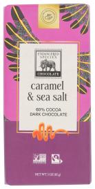 Fair Trade Caramel Seas Salt 60% Cocoa Dark Chocolate Bar 3 Oz