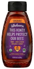 Organic Fair Trade Raw Unfiltered Honey Squeeze Bottle 16 Oz
