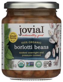 Organic Borlotti Beans Glass Jar 13 Oz
