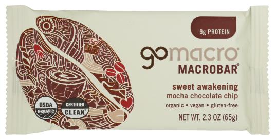 Organic Gluten-free Vegan Mocha Chocolate Chip Protein Macrobar 2.3 Oz