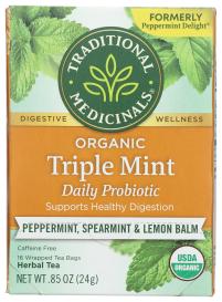Organic Peppermint Delight Probiotic Herbal Tea 16 Ct