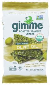 Organic Gluten-free Extra Virgin Olive Oil Roasted Seaweed Snacks 0.35 Oz