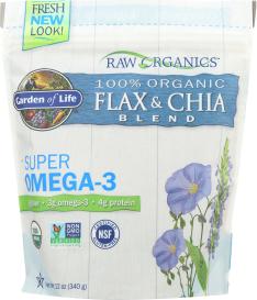 Flax & Chia Seed Blend Raw Org 12 Oz