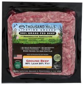 Regenerative 100% Grassfed Ground Beef 80% Lean/20% Fat (gold) 16 Oz
