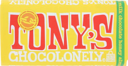 Fair Trade Honey Almond Nougat 32% Milk Chocolate Bar 6.35 Oz