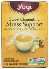 Organic Sweet Clementine Stress Support Herbal Tea 16 Ct