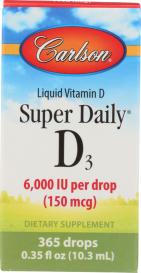 Super Daily D3 6000 Iu Drops 0.35 Oz
