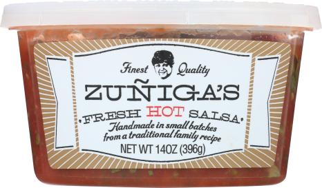 Zuniga Hot Or Hotter Salsa 14 Oz