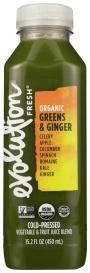 Organic Greens & Ginger Cold-pressed Vegetable & Fruit Juice Blend 15.2 Oz