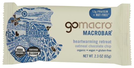 Organic Gluten-free Vegan Oatmeal Chocolate Chip Protein Macrobar 2.3 Oz
