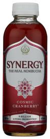 Organic Cosmic Cranberry Synergy Kombucha 16 Oz