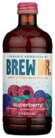Organic Superberry Kombucha 14 Oz