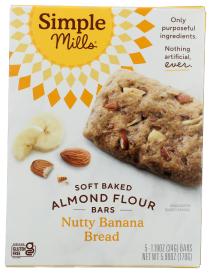 Gluten-free Nutty Banana Bread Soft-baked Almond Flour Bars 1.198 Oz