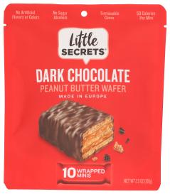 Peanut Butter Dark Chocolate Crispy Wafers 3.5 Oz