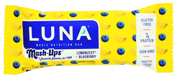 Gluten-free Mashups Lemonzest & Raspberry Luna Whole Nutrition Bar 1.69 Oz