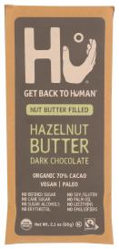 Organic Fair Trade Paleo Vegan Hazelnut Butter 70% Cacao Dark Chocolate Bar 2.1 Oz